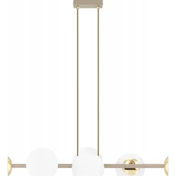 Závěsné stropní svítidlo skleněné koule 6xE27 ZLATÁ béžová GLAMOUR moderní