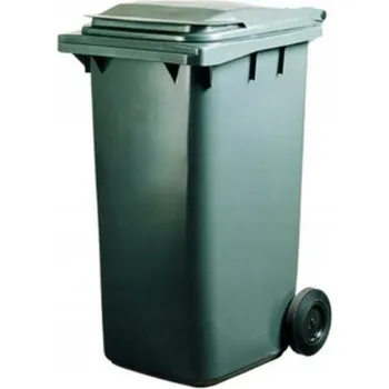 Odpadkový koš Odpadkový koš bio ESE hnědý 120 l s klopou na kolečkách