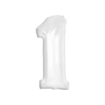 Balónek Fóliový balónek B&C ČÍSLICE 1 BÍLÝ 92 cm GODAN