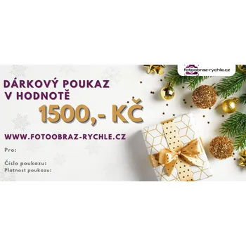 Dárkový potravinový koš Dárkový poukaz 1500 - vánoční