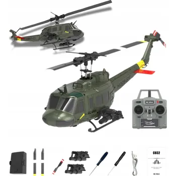 letadlo a vrtulník RC Vrtulník pro Začátečníky UH-1 Huey 1:48 s Udržením Výšky a 3D