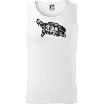 Tužkou kreslená želva - Tílko pánské Core - XL ( Bílá )