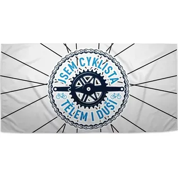 Osuška Sablio Ručník Jsem cyklista tělem i duší - 30x50 cm