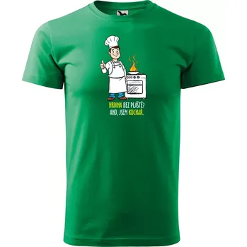 Sablio Tričko s potiskem pro kuchaře Hrdina bez pláště? Ano, jsem kuchař - zelené S