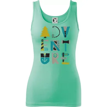 Dámské tričko Adventure font - Dámské tílko - 2XL ( Mátová )