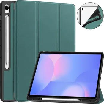 Pouzdro na tablet VSECHNONAMOBIL 107614 LEATHER Zaklápěcí kryt pro Samsung Galaxy Tab S10 FE+ zelený