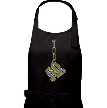 Kuchyňská zástěra 60 let na krku řetěz - Dámská zástěra na vaření - Univerzální velikost ( Černá )