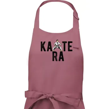 Kuchyňská zástěra Karate bojovník - Dámská zástěra na vaření - Univerzální velikost ( Starorůžová )