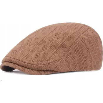 Pokrývka hlavy Baret bez značky, hnědý, velikost 58, bavlna