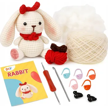 Příze Sada příze na háčkování - Králíček DIY Dárek pro děti