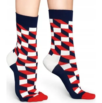 Pánské ponožky Ponožky Happy Socks FOO1-068 VEL. 41-46, šachovnicově červená