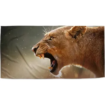 Osuška Sablio Ručník Rozzuřená lvice - 50x100 cm