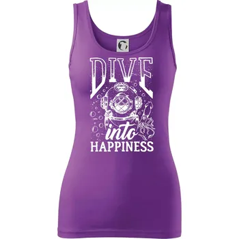Dámské tričko Dive into happinness - Dámské tílko - XS ( Fialová )
