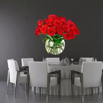 samolepka Sablio Samolepka na zeď: Květiny - 60x60 cm