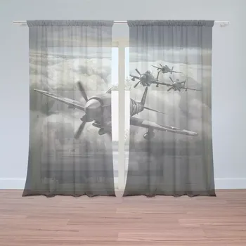 Záclona Sablio Záclony Stíhací letadla: 2ks 150x250cm