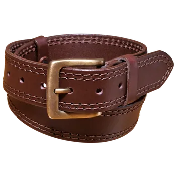 Opasek Zubíček Kožený opasek - šíře 4 cm Varianta: hladký, Délka: 130 cm, Barevná varianta: hnědá