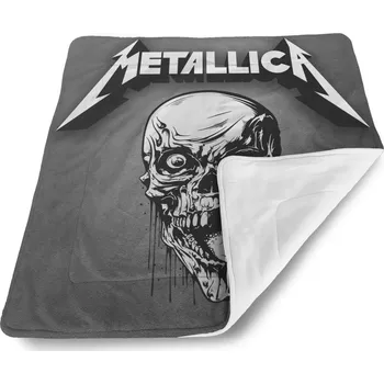 deka Sablio Deka pro miminko METALLICA Lebka Šedá - 80x100 cm