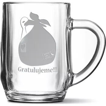 Sklenice Sablio Půllitr Gratulujeme!!!: 0,5