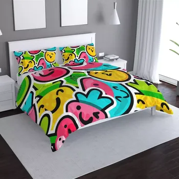 Povlečení Sablio Povlečení Veselé ovoce - 140x220 / 90x70