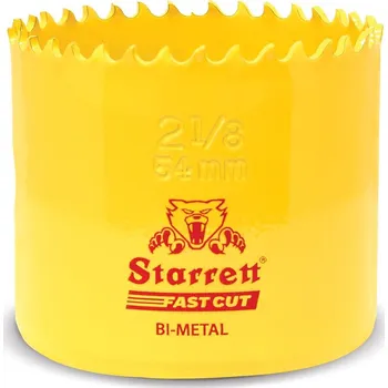 Vrták STARRETT Vykružovací vrták korunkový HSS 54mm, bimetalová děrovka - novinka FAST CUT!