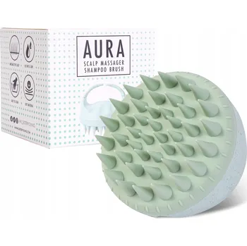Masážní přístroj Kartáč Masážní Přístroj na Mytí a Masáž Vlasů a Pokožky Hlavy AURA Mátová