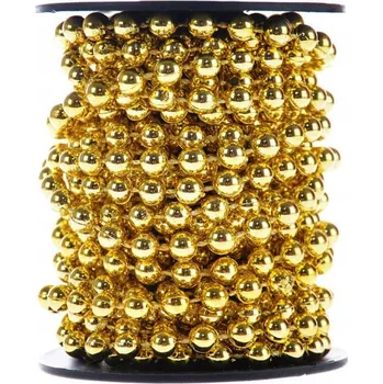 Vánoční dekorace Vánoční řetěz Korálky Perličky na stromeček Špulka Girlanda červená 6m