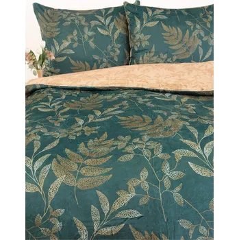 Povlečení Prodloužené povlečení mikroplyš Digital – Gabriela tmavě zelená