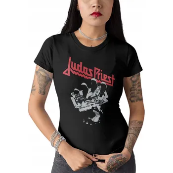 Dámské tričko JUDAS PRIEST Halford Tričko Tričko Dámské černé BRITISH STEEL velikost L