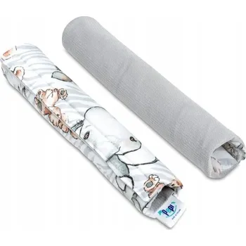 Kočárek Chrániče pásů do kočárku Safari s velvetem, šedé