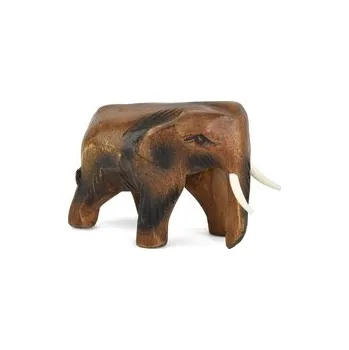 Dřevěná soška Slon dlouhověkosti 6 cm