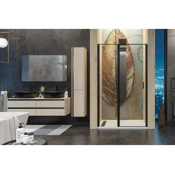 Sprchové dveře Aquatek YES BLACK B5 130 sprchové dveře jednokřídlé s pevnou stěnou 127-131 cm, černá