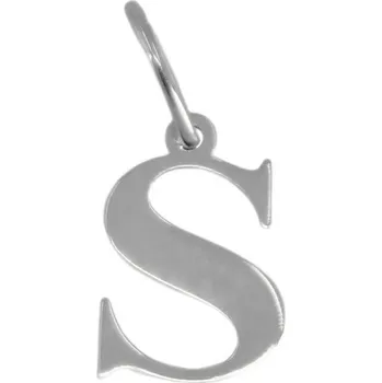Přívěsek 3803 Zlatý přívěsek z bílého zlata tiskací písmeno S 0,17g