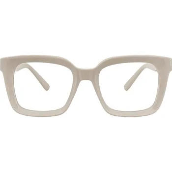 Brýlová obroučka Dámské hranaté brýle proti modrému světlu - Transparentní, béžové