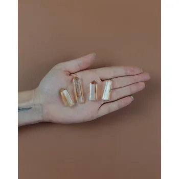 Citrín pravý mini obelisk šestihran leštěný - cca 3 cm