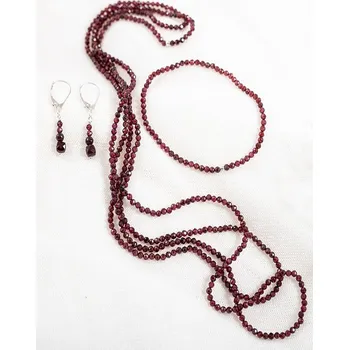 Náhrdelník Granátový náhrdelník dlouhý