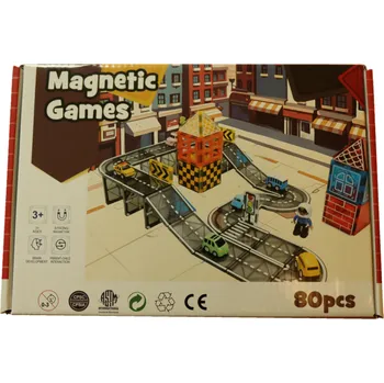 ostatní stavebnice Stavebnice GEM magnetická hra Městská doprava 80 dílků