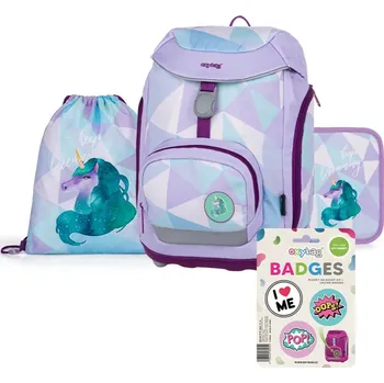 Městský batoh Oxybag Školní set 4dílný Oxy Sherpy Unicorn