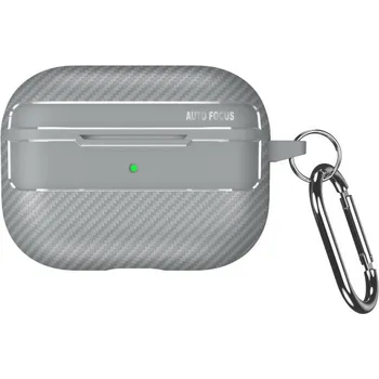 Pouzdro na mobilní telefon Obal se vzorem karbonových vláken pro AirPods Pro 3 - šedý
