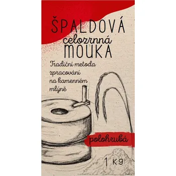 Mouka EKOFARMA MH s.r.o. ŠPALDOVÁ CELOZRNNÁ MOUKA POLOHRUBÁ 1KG EKOFARMA MH