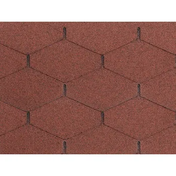 asfaltová šindel Šindel Delta červená 3m2/bal