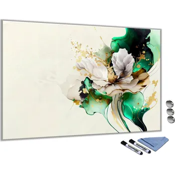 Kancelářský nábytek Skleněná magnetická tabule - květinová textura absrakt Rozměr V/Š: 30x40cm