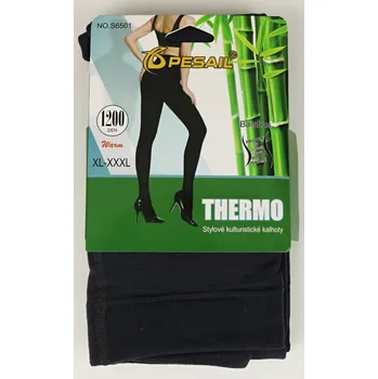 Dámské punčochy PESAIL Dámské termo bambusové punčochové kalhoty barevné Velikost: XL - XXL, Barva: šedá