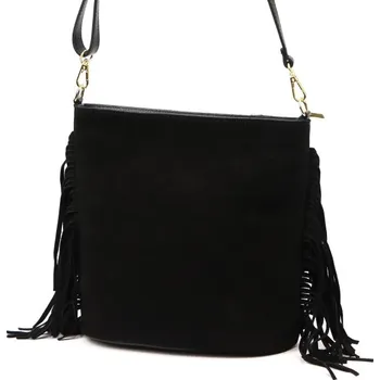 Kabelka Kožená kabelka Luka 26-030 - černá