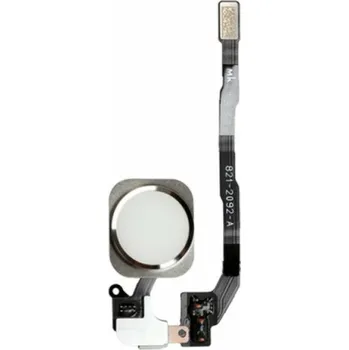 Náhradní Home Button s flex kabelem pro iPhone SE (2016) - stříbrný