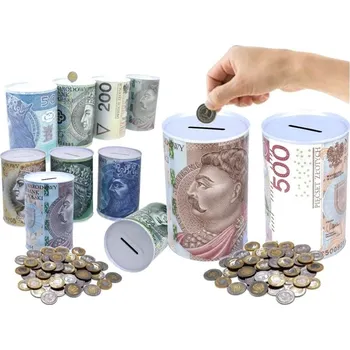 Potah na židli dobirkov.cz Kovová pokladnička na peníze, XXL, 16x12 cm, mix variant