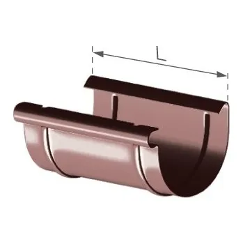 okap G Spojka žlabu 75 mm hnědá