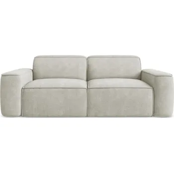 Pohovka Krémová žinylková pohovka 204 cm Omao – Makamii ID_1824910