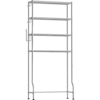 Koupelnový nábytek SONGMICS 4patrový úložný prostor nad toaletou, 83x30x179cm, šedý Úložný prostor nad toaletou