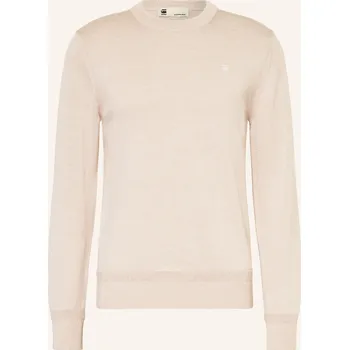 Pánský svetr G-Star Pánský Svetr Z Merino Vlny, krémová, XXL