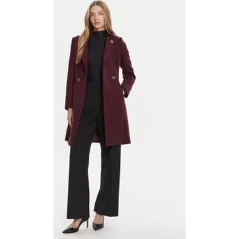 Rinascimento Vlněný kabát CFC0126218003 Bordó Regular Fit XS